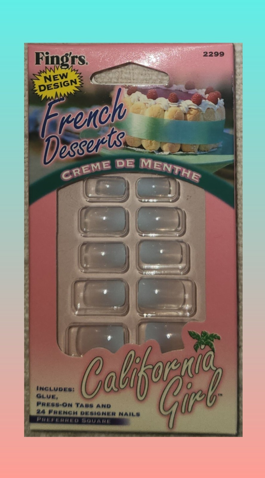 California Girl French Dessert press on Nails 24 piece