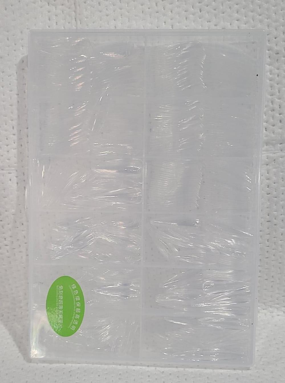 LoveOurHome 600pc Stiletto Gel X Nail Tips Full Cover Clear Fake Nails