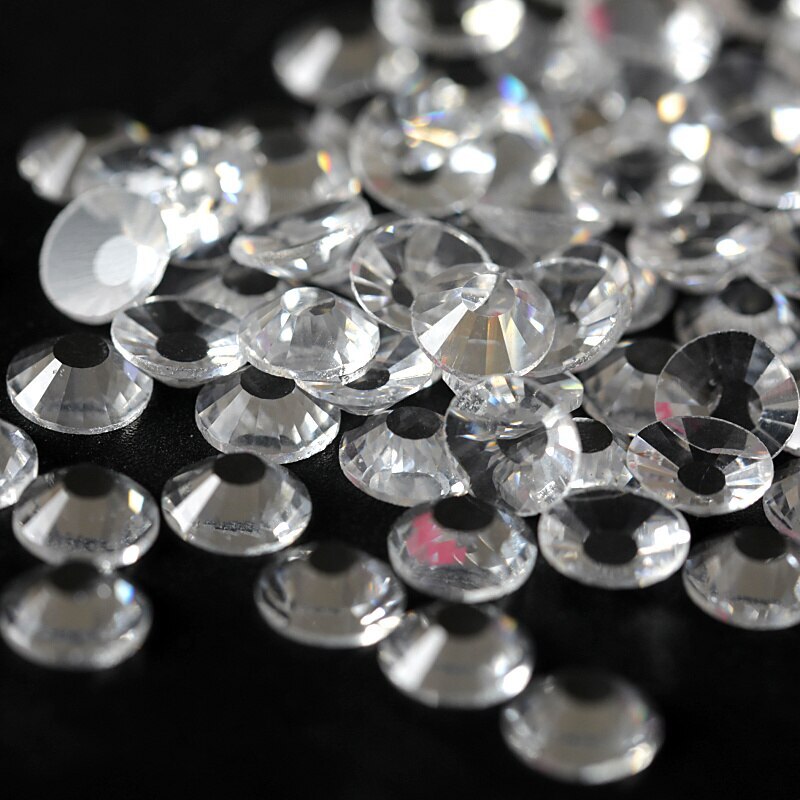 Transparent Crystal Rhinestones FlatBack Glitter Glass Gems for Nails Decoration