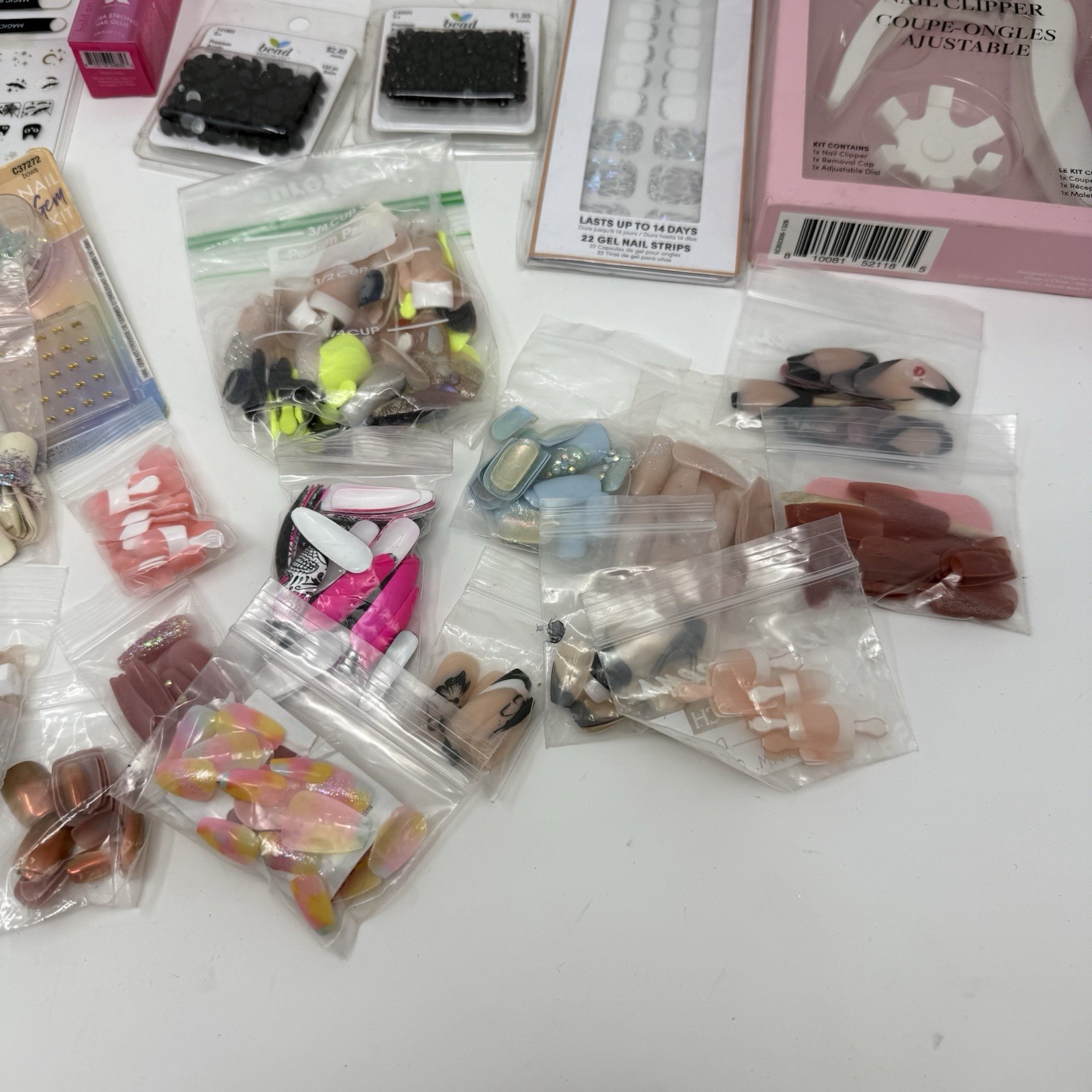 MIXED LOT OF NAIL ART ACCENTS STRIPS STICKERS