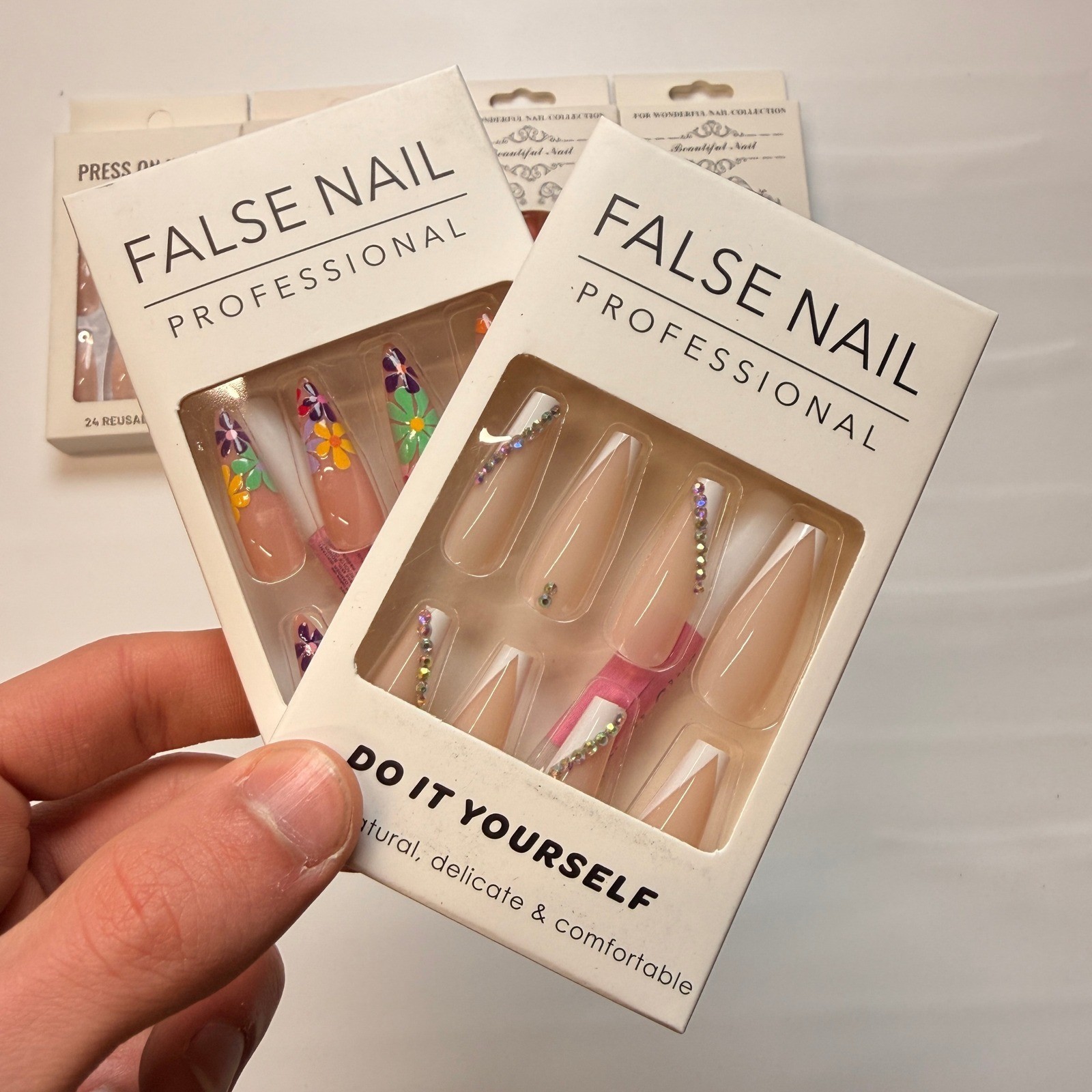 Lot of 10 Pack of 24 New False Press On Nails Assorted Designs and Colors №N22