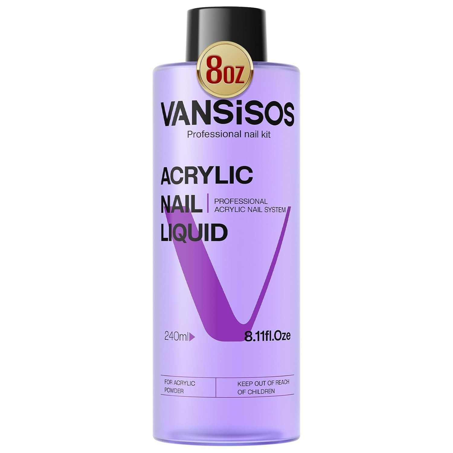 Professional Acrylic Nail Liquid 8oz – Safe, Low Odor & MMA-Free for Home Use