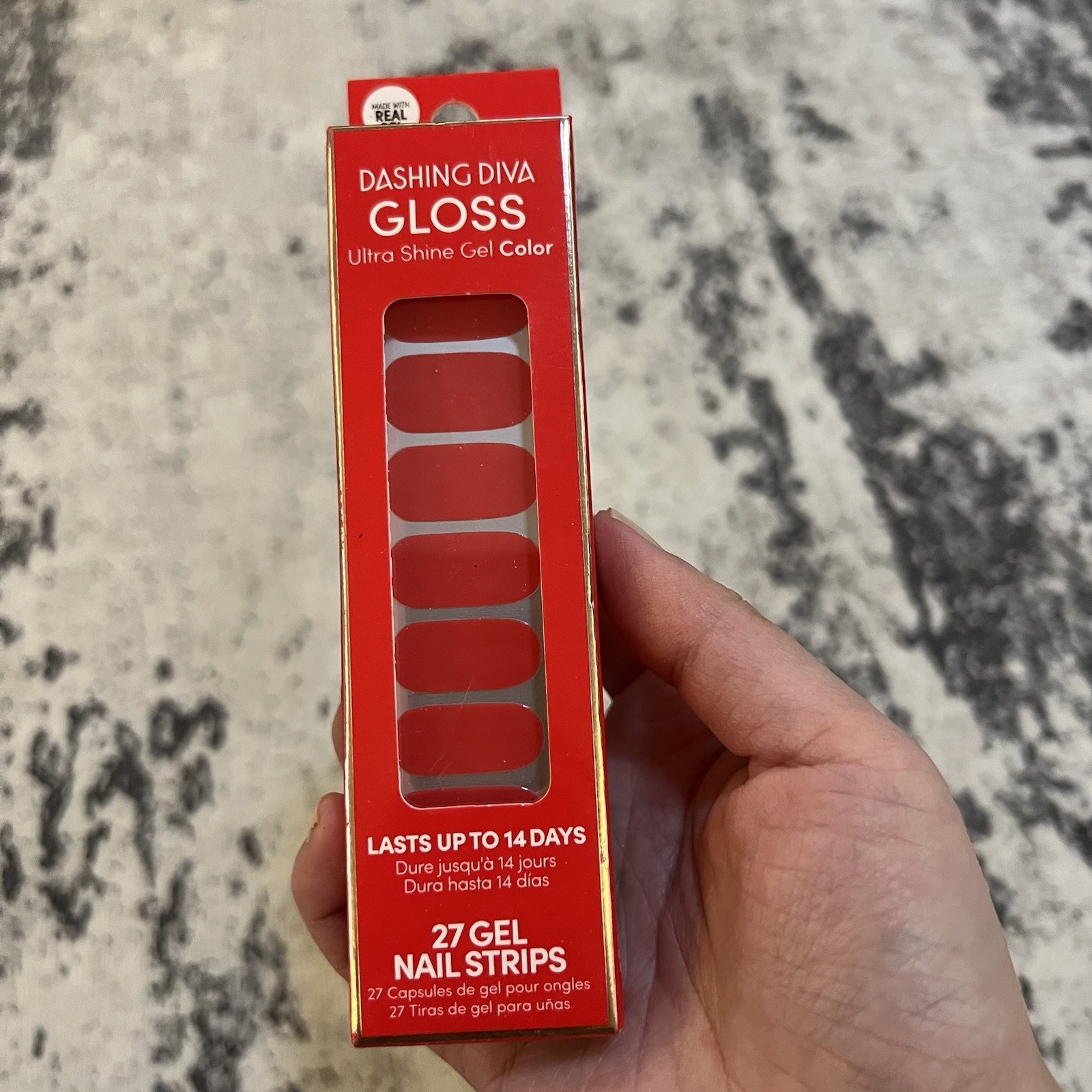 Dashing Diva Gloss Ultra Shine Gel Nail Strips Poppy Power Aug Sale