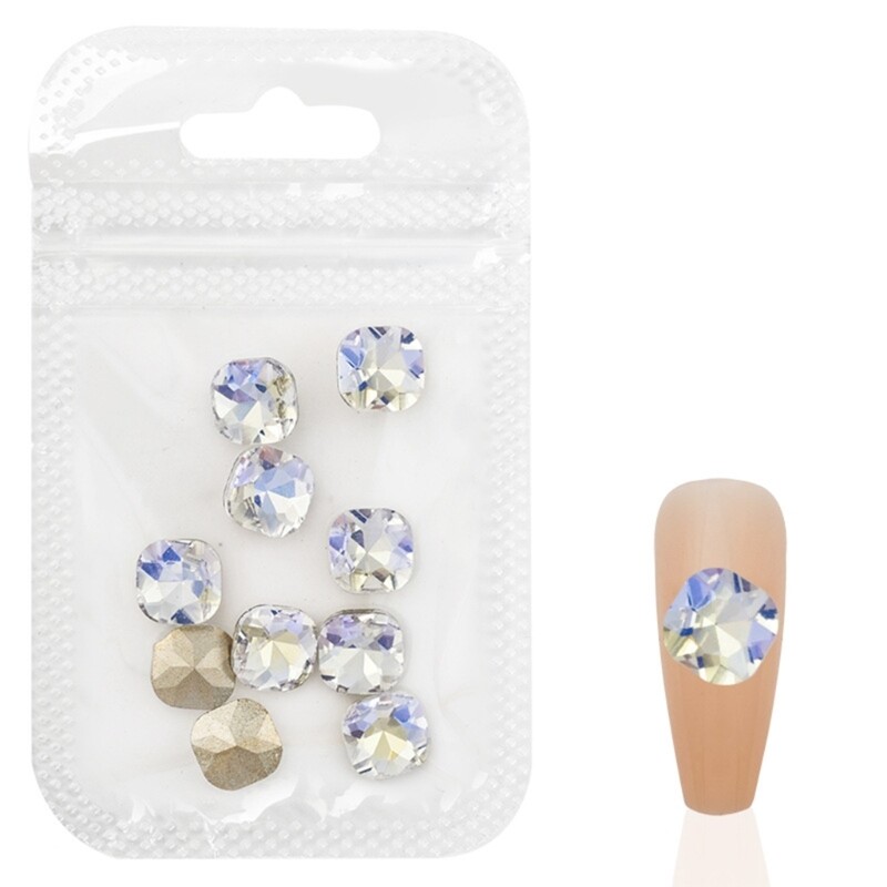 10pcs Pointed Base Nails Art Rhinestones Nails Art for Enthusiasts