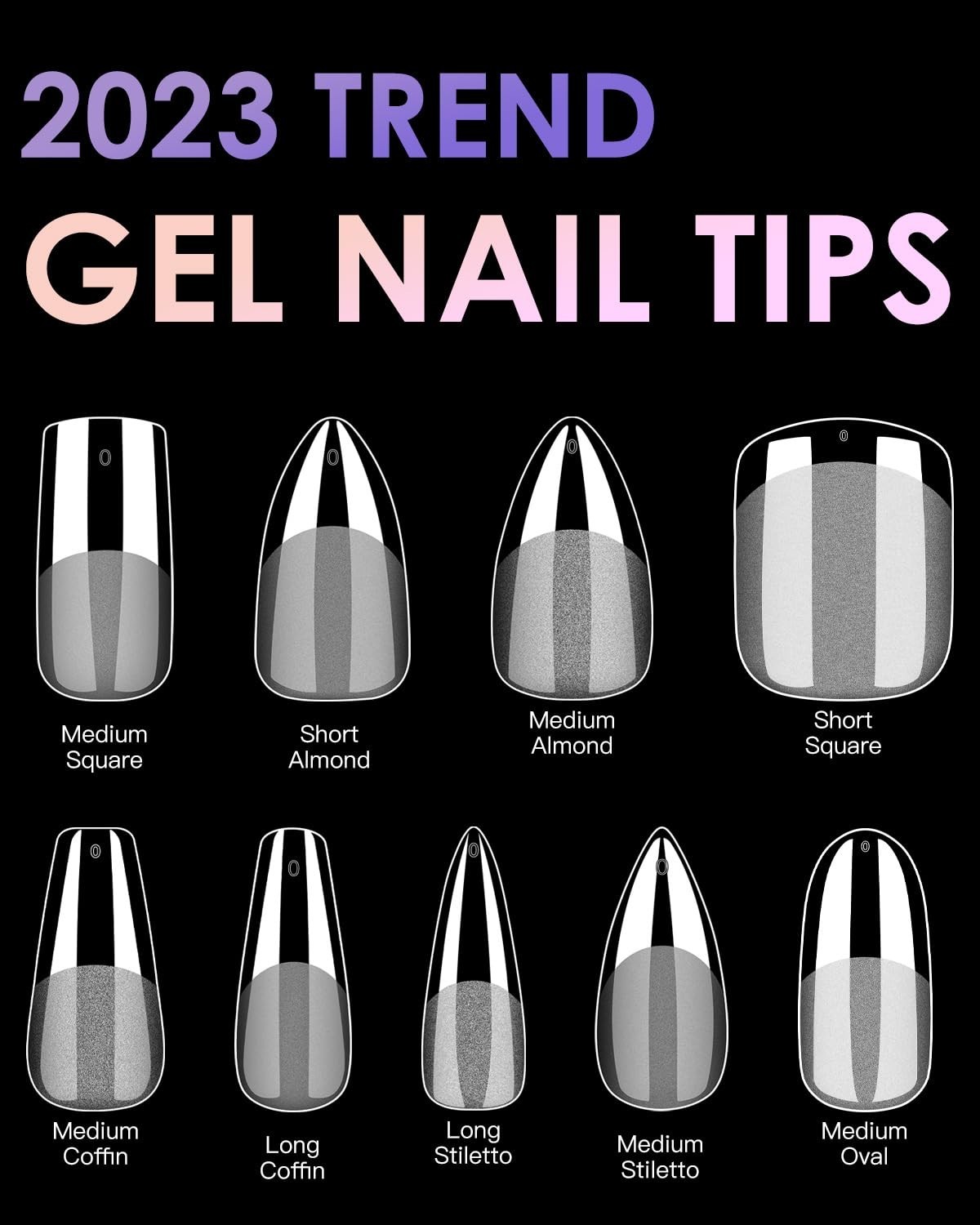Pre-Shaped Medium Almond Nail Tips | Flexible Gel | 120PCS Full Coverage Set