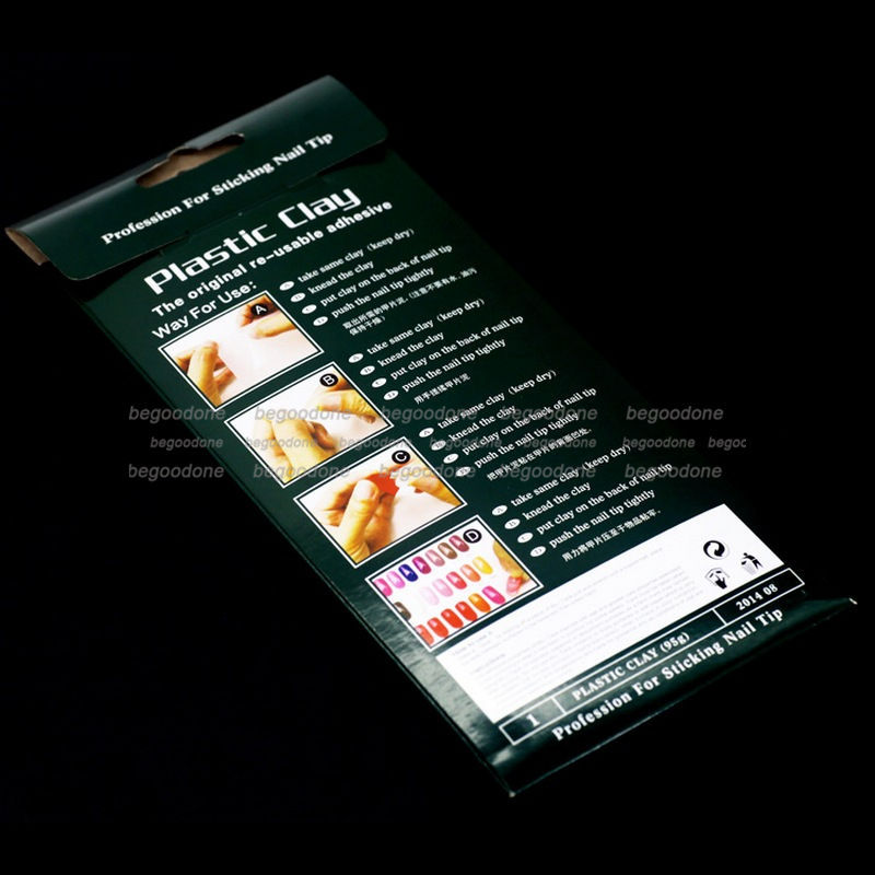 Reusable Adhesive Clay White Tack Strip Squares Plastic DIY Nail Tips Sticky