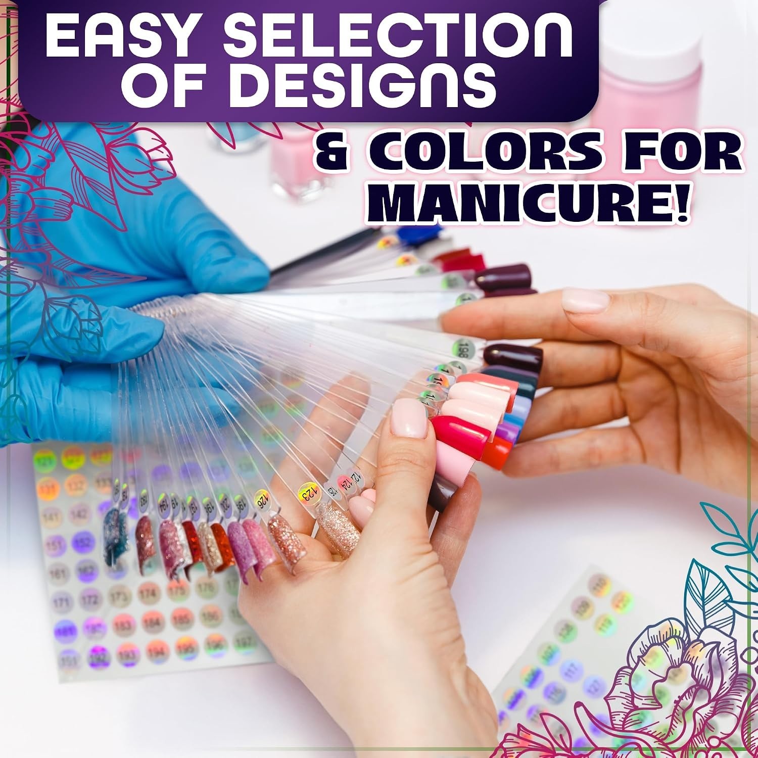200 Pcs Nail Swatch Sticks – Clear Swatches for Gel Polish – Transparent Acrylic