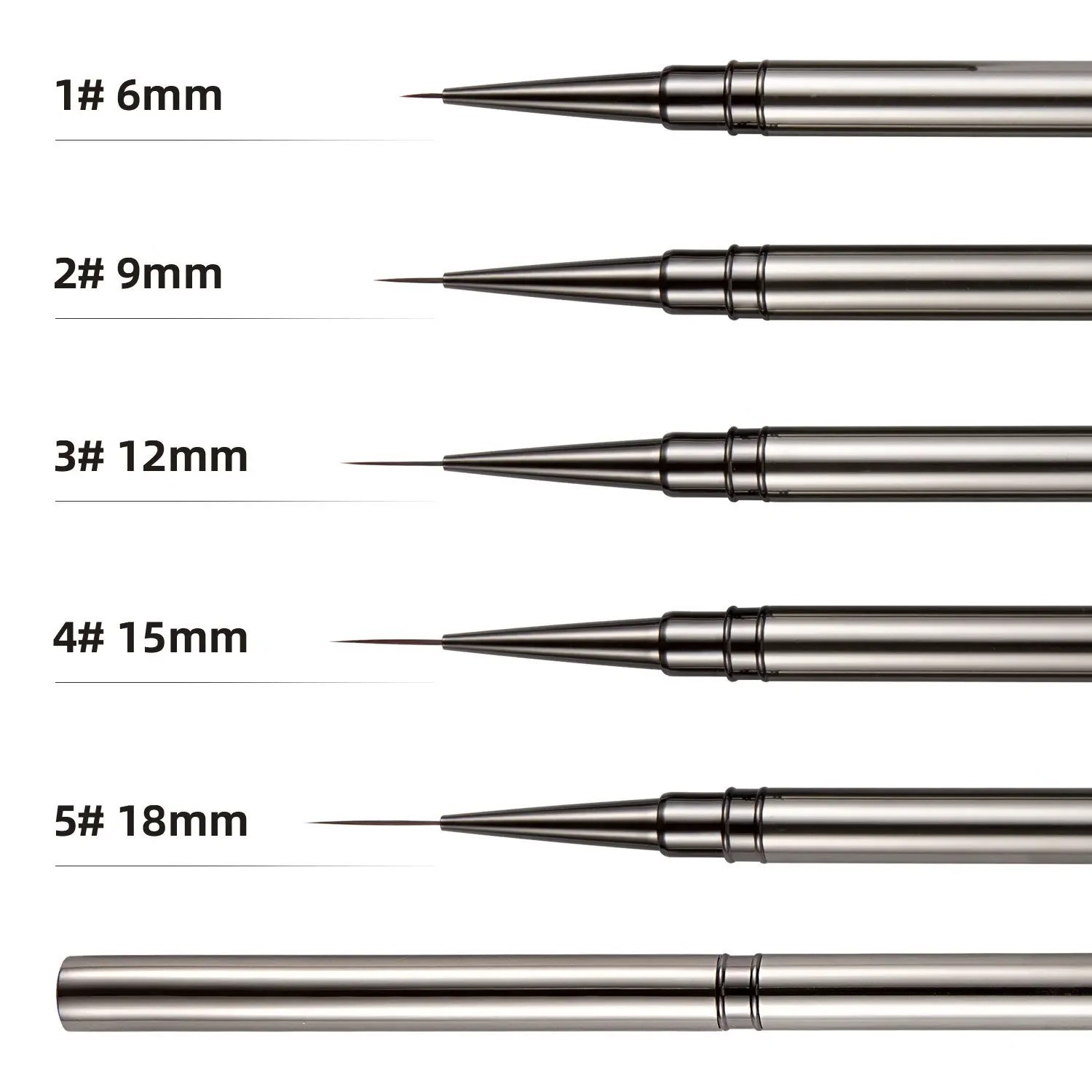 5pcs Nail Art Liners Striping Brushes Fine Line Drawing Detail Painting Blending