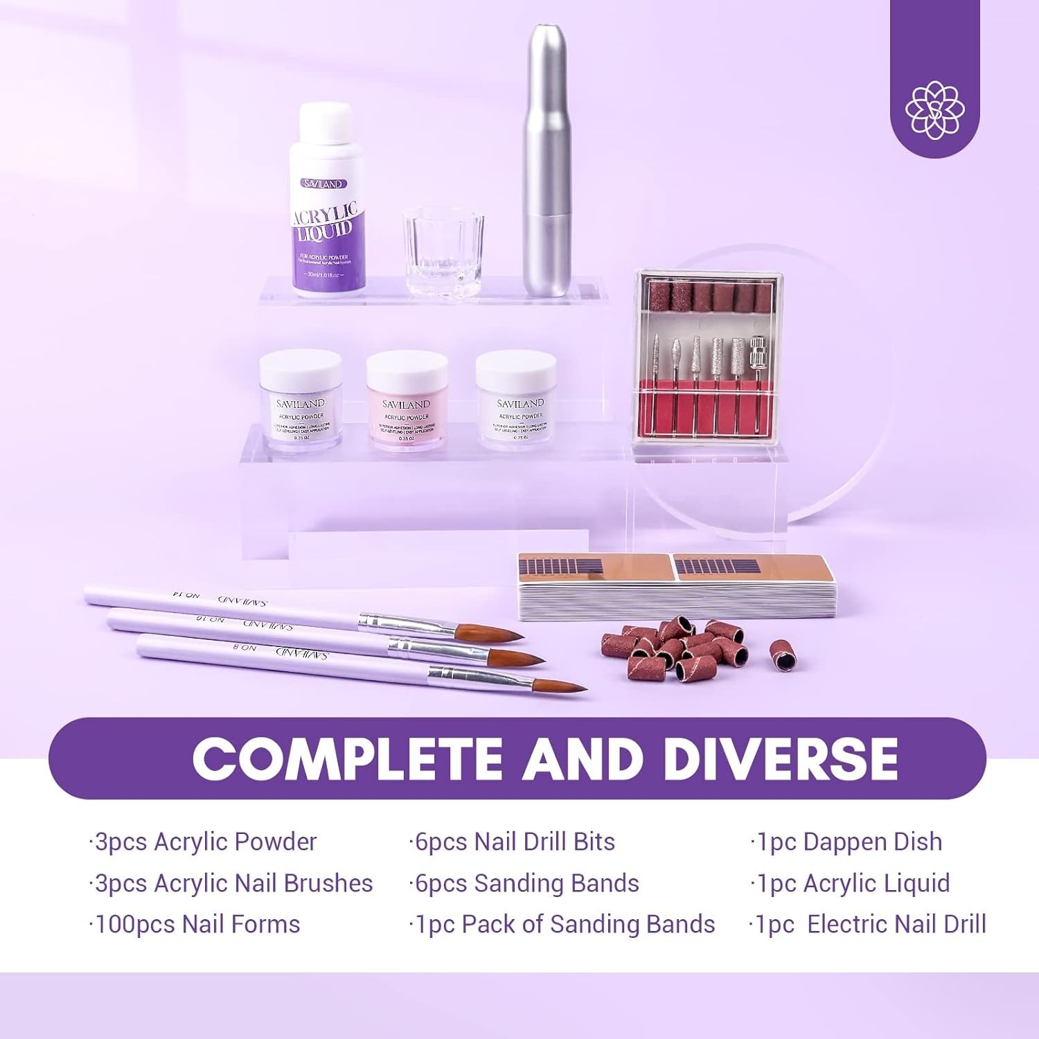 Acrylic Nail Kit with Drill: Professional Nails Kit Acrylic Set for Beginners…