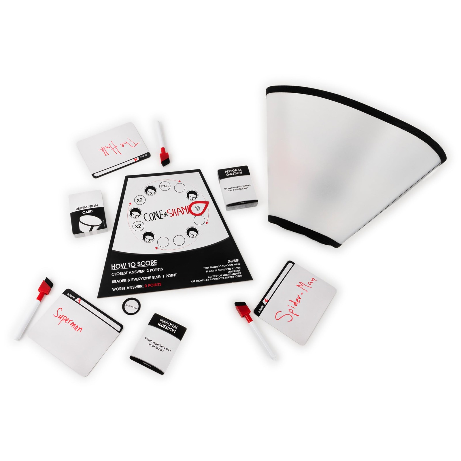Spin Master Cone of Shame, Guessing Party Game, for One Size, Shame