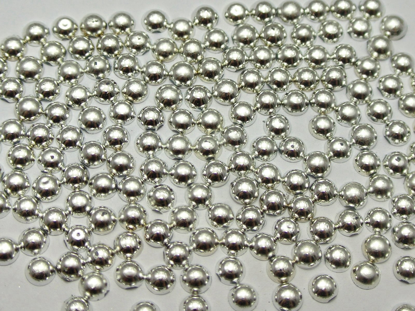 10000 Metallic Silver Flatback Round Tiny Half Pearl 2mm Scrapbook Nail Art