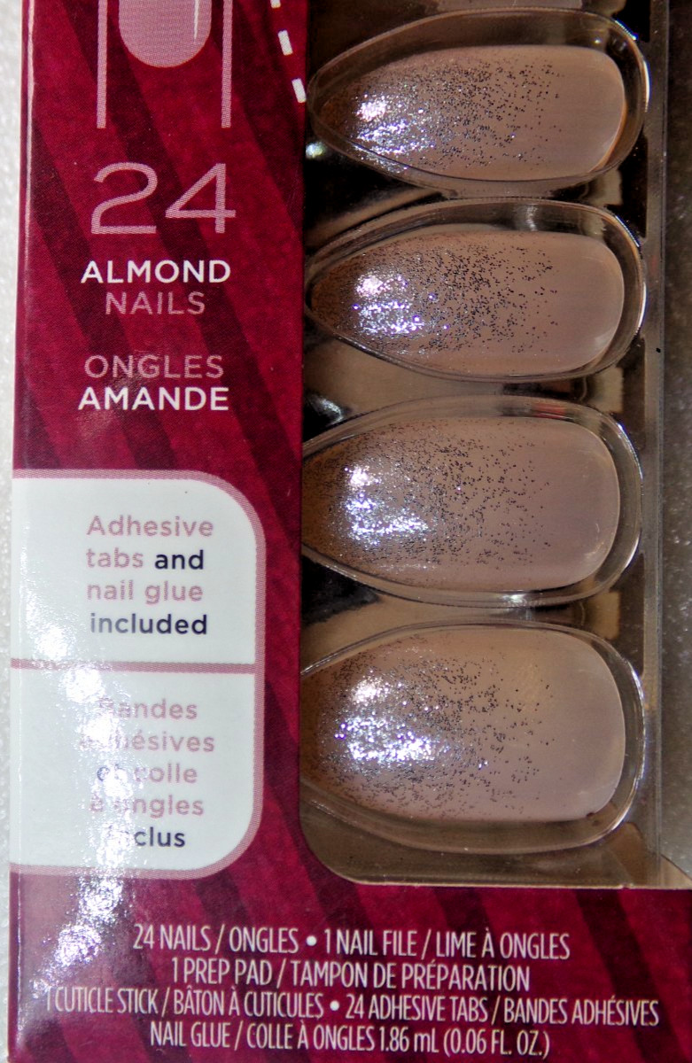 Sally Hansen Nails Medium Nude with Silver tipped Ombre