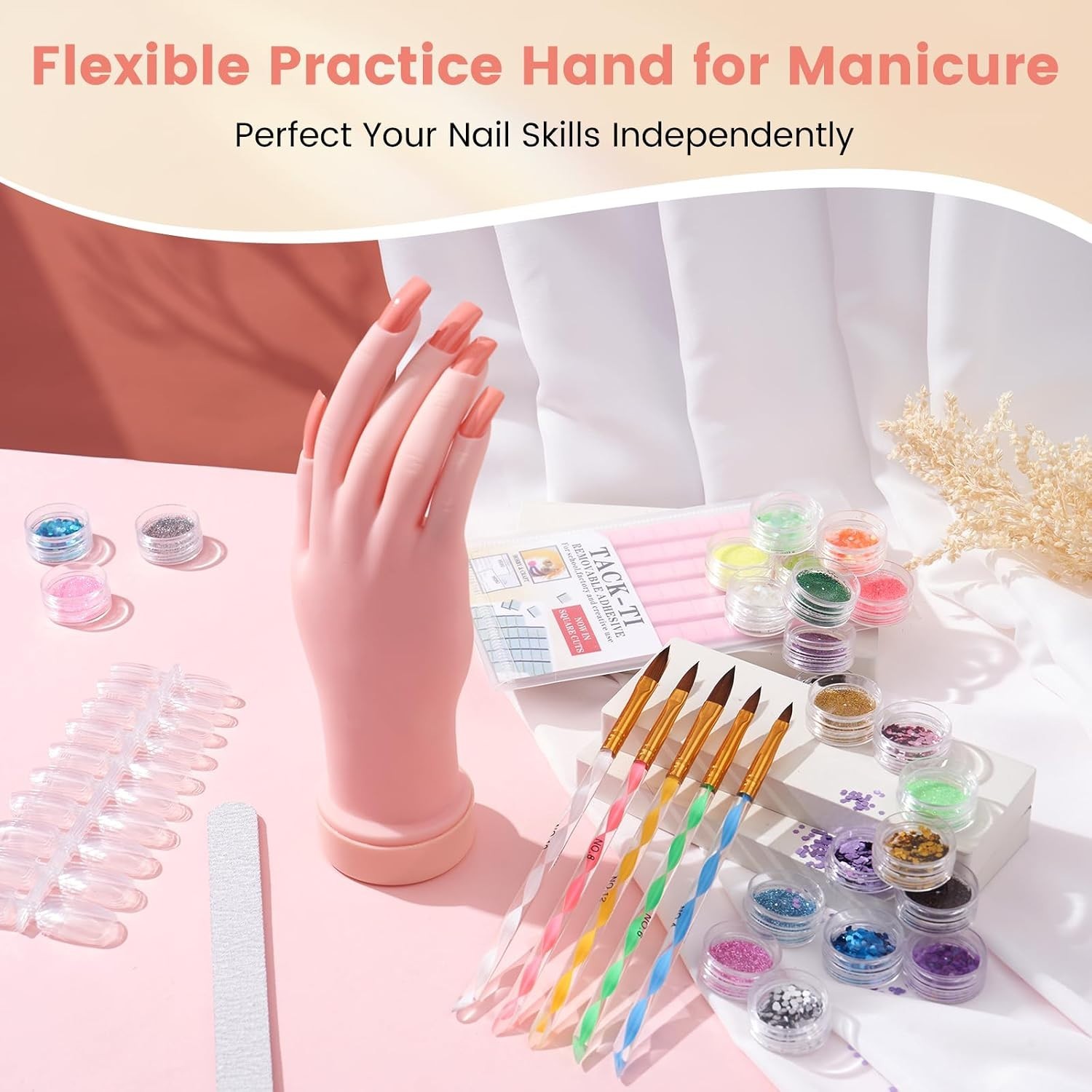 Complete Acrylic Nail Kit with UV Lamp and Tools for Beginners