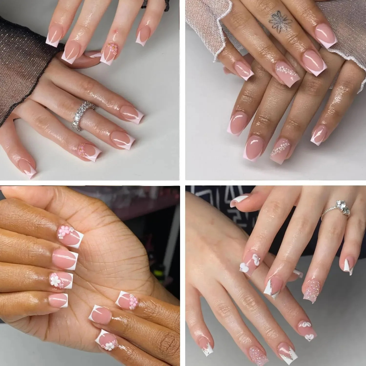 120Pcs Coffin Nail Tips, Half Matte Medium Coffin Soft X Gel Nail Tips Clear Fak