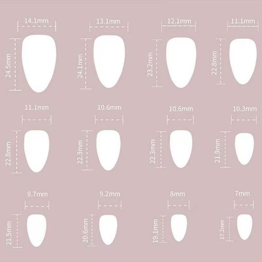 Handmade Press on Nails Medium Almond Fake Nails Pink False Nails with Pearl D