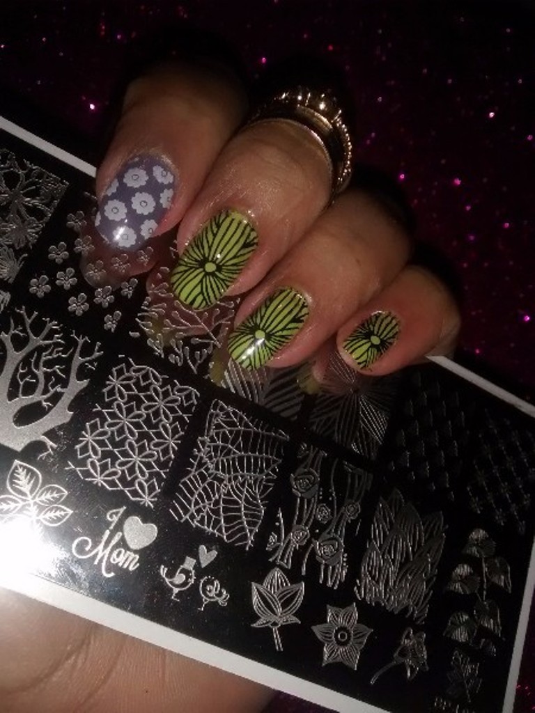 BPL 015 Forest Pattern Trees Theme Manicure Nail Art Stamp Template Image Plate