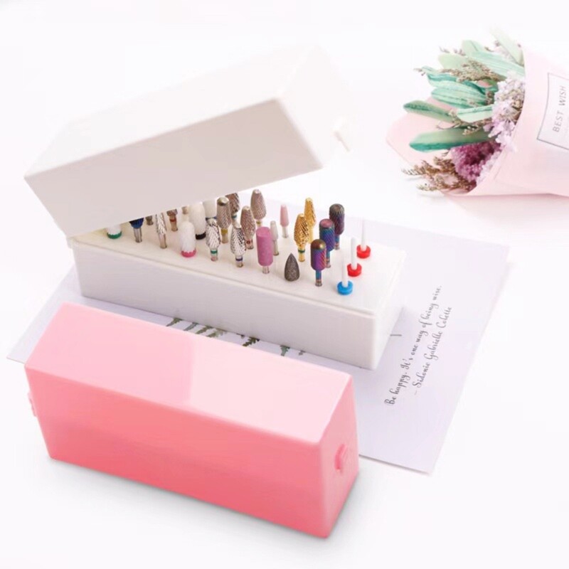 30/48 Holes Art Drill Bits Holder Manicure Milling Cutters Display Contain