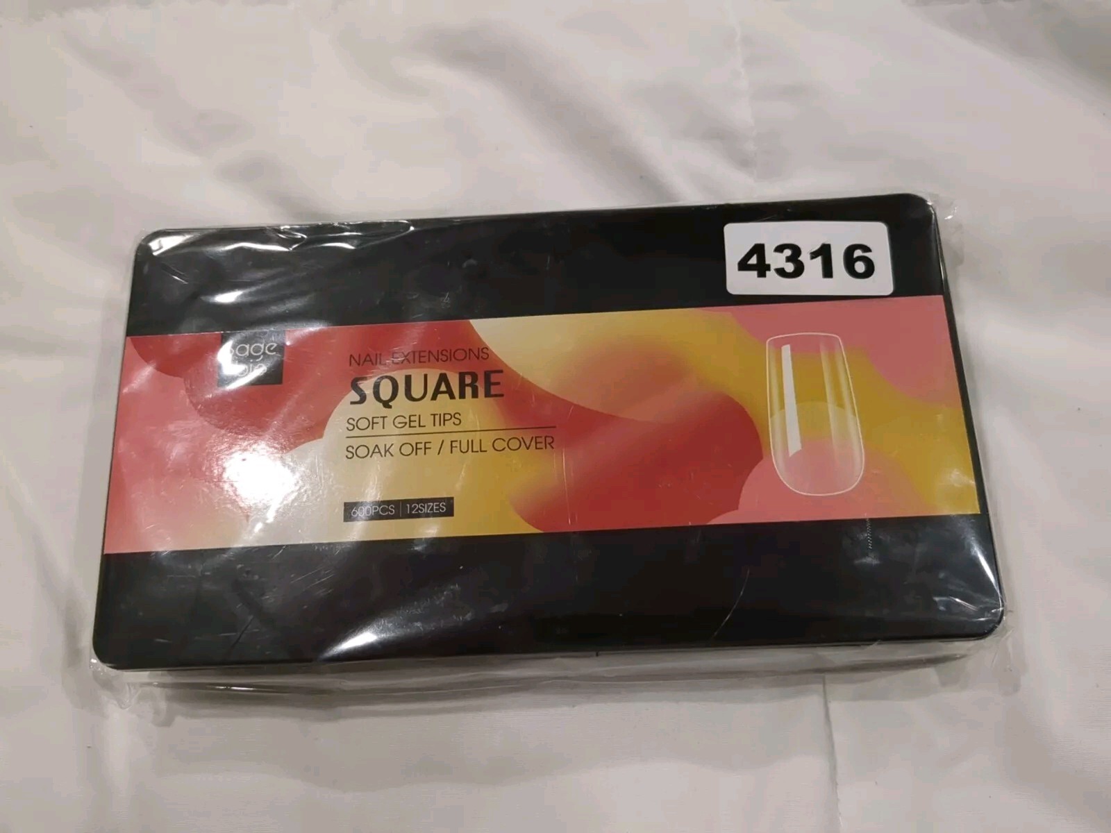 Acrylic Nail Tips 600PCS Square Pre-buff PMMA Fake Nails Press on Soft Gel False