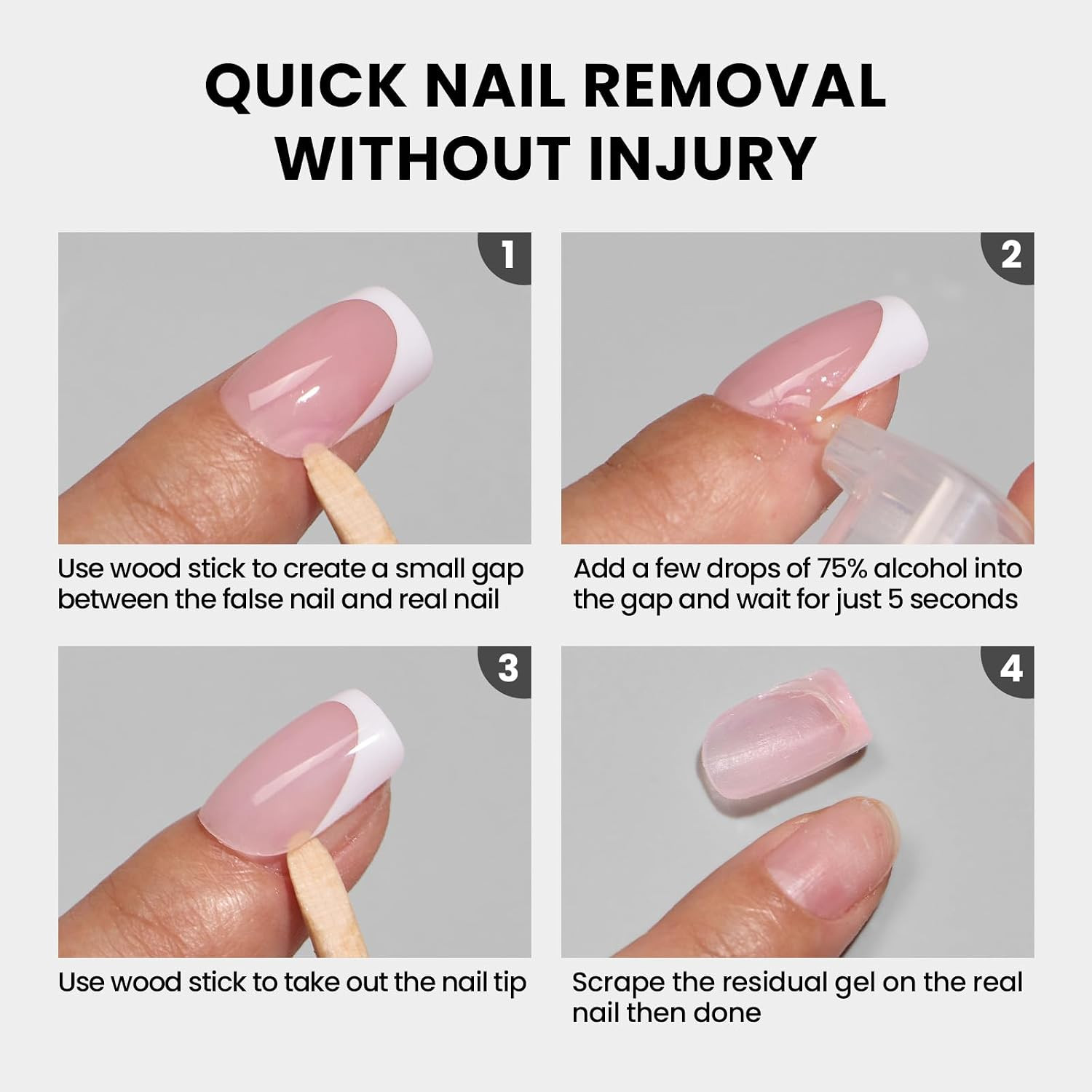 XCOATTIPS Solid Nail Glue Gel, Gap-Filled, 30G, Cure Needed | Seamless Fit for P