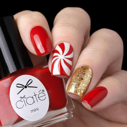 Peppermint Candy Stencils for Nails, Christmas Nail Stickers, Nail Vinyls