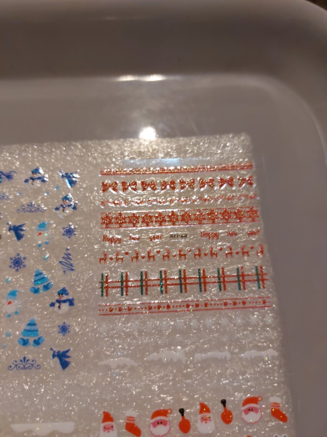8 X Small Sheets Of Christmas Nail Art Stickers (Dn175) New