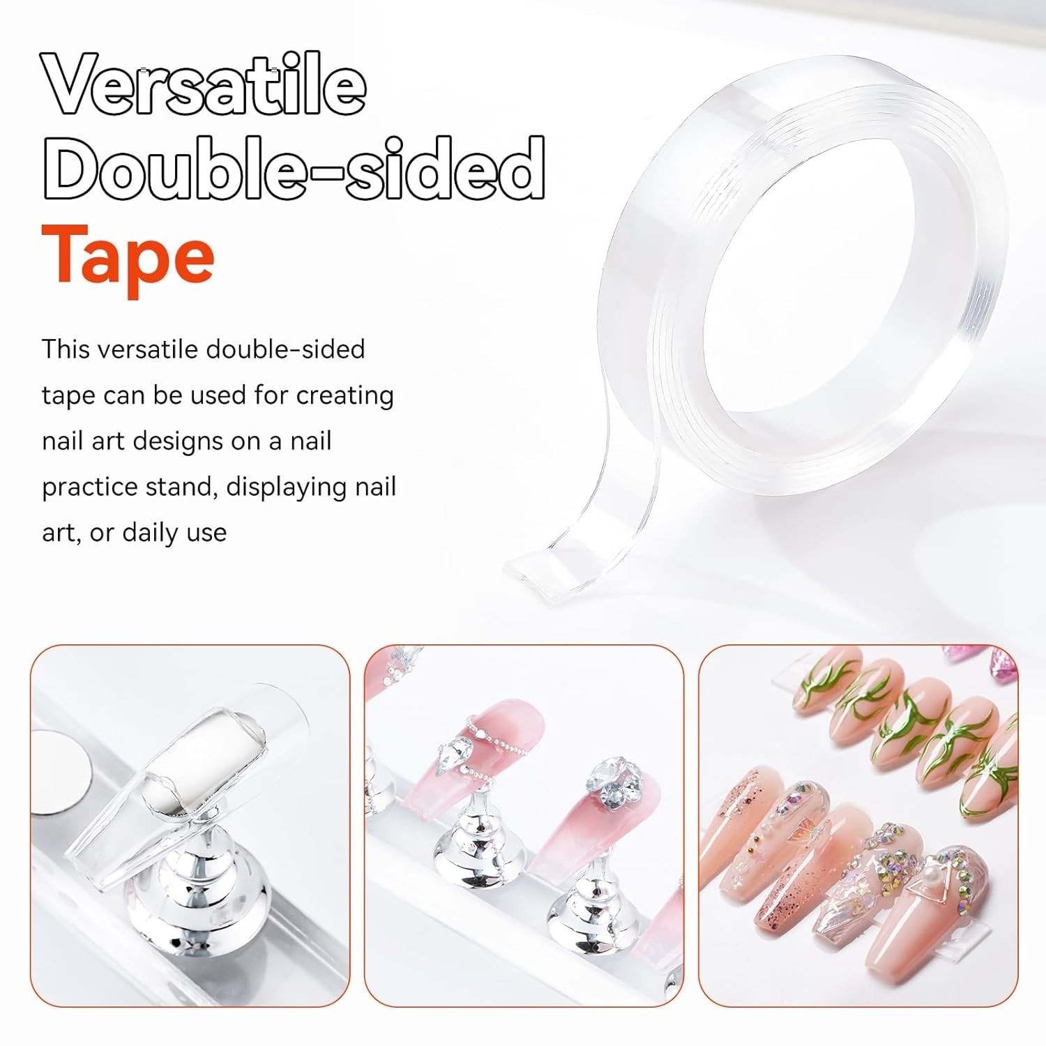 Beginner Friendly Acrylic Nail Art Holder with Magnetic Stability & Tape Support