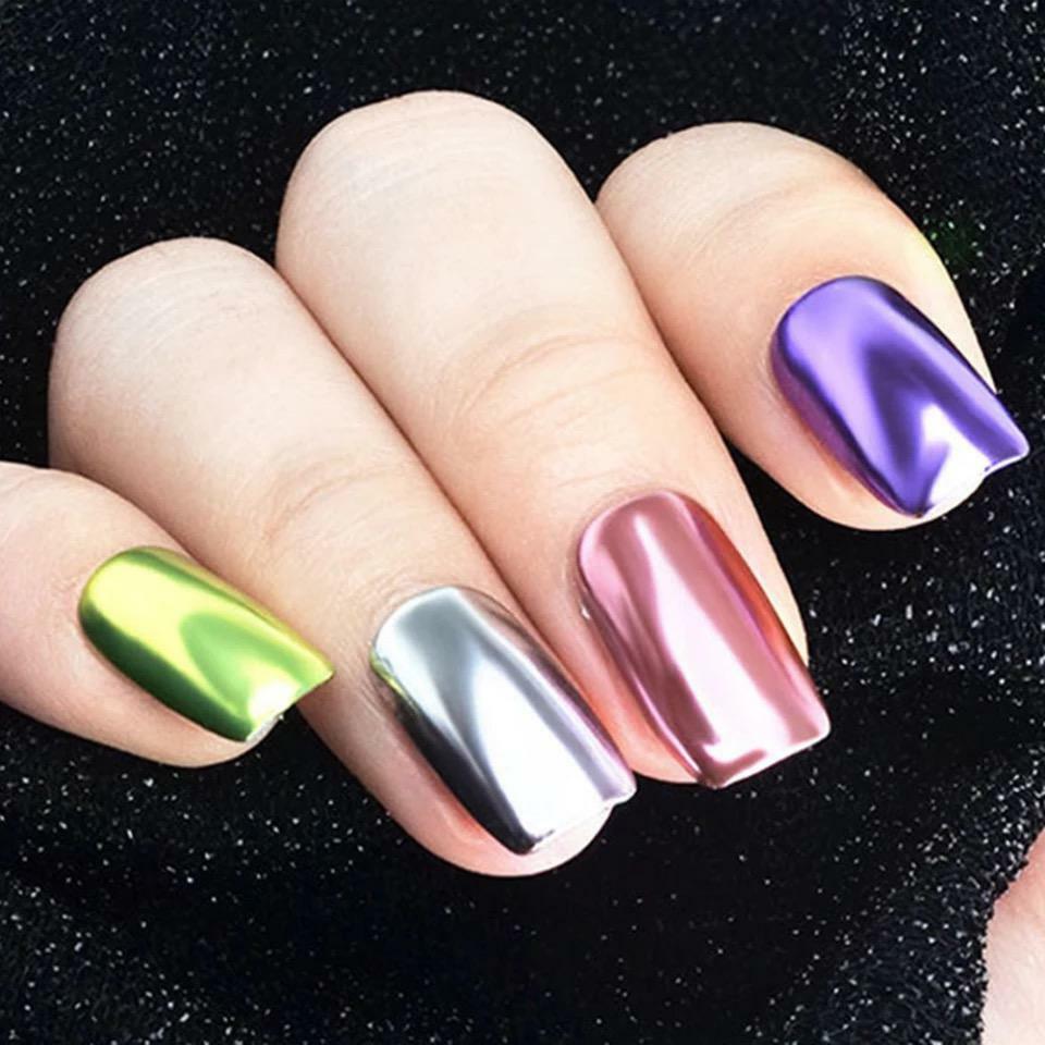 Mirror Chrome Nail Powder Unicorn Holographic Effect 60 Colours Nails Decoration