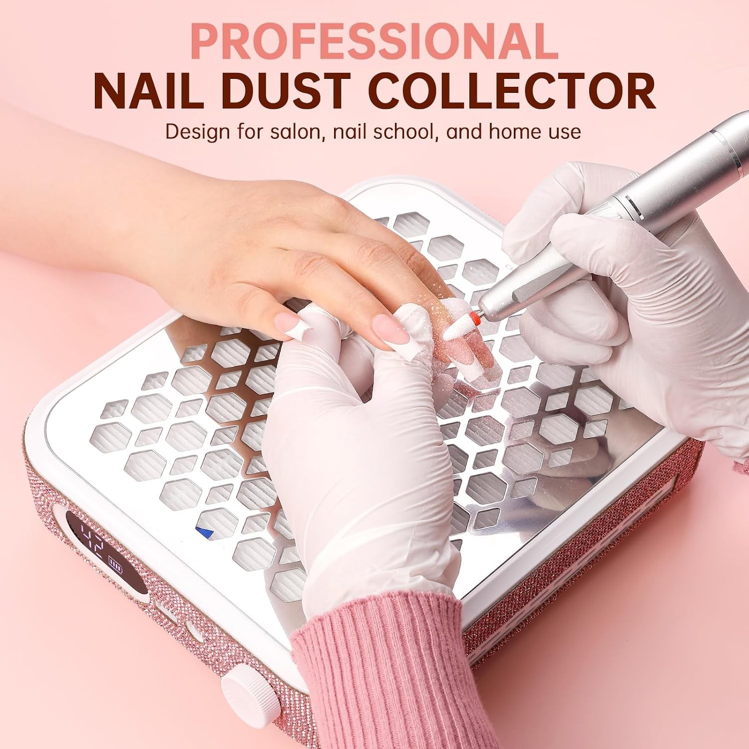 Lightweight Cordless Nail Dust Collector – Perfect for Home & Professional Use
