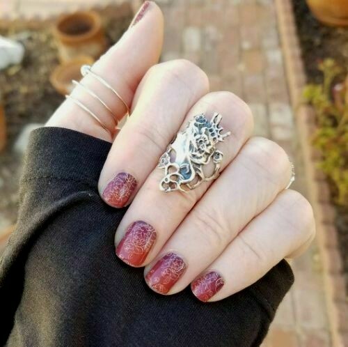 Jamberry Nail Wrap ~ FULL or HALF SHEET ~ AUTUMN ROMANCE Rare Valentine Ombre