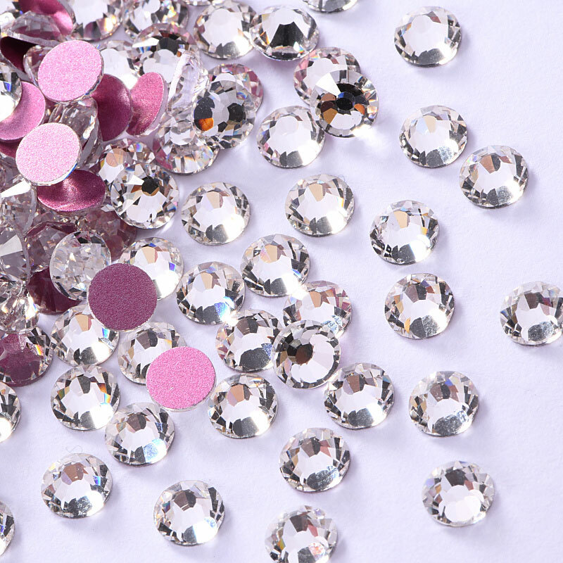1440p Rose Gold Bottom Crystal Non Hotfix FlatBack Rhinestones DIY Nail Art Tips