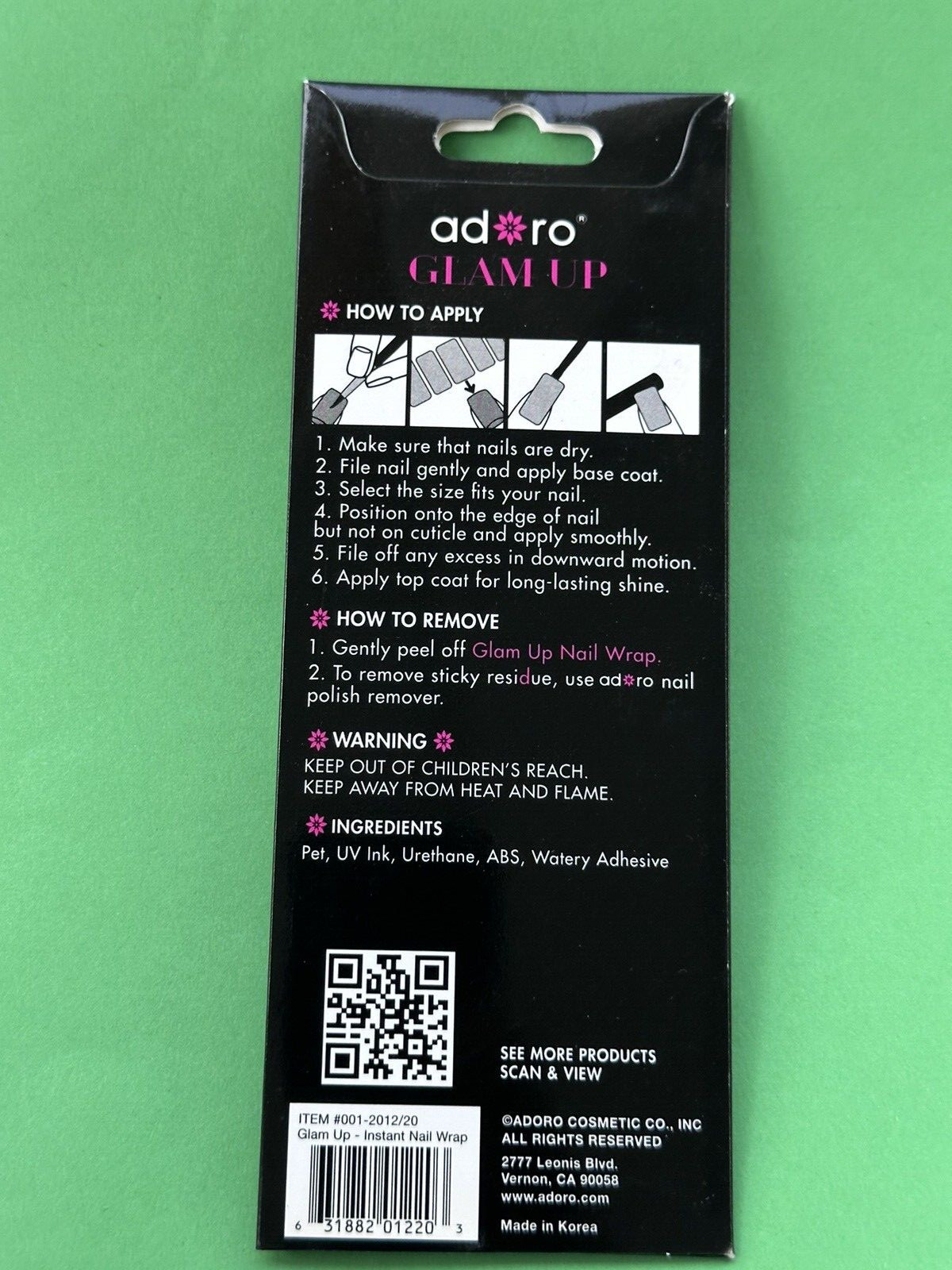 20 Strips In a Pack Instant Nail Wrap, Peel and Apply, Hottest design Brand New.