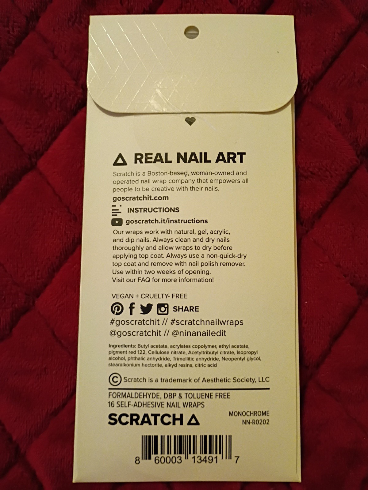 Brand New 2 Sealed Scratch Nail Wraps Real Nail Art