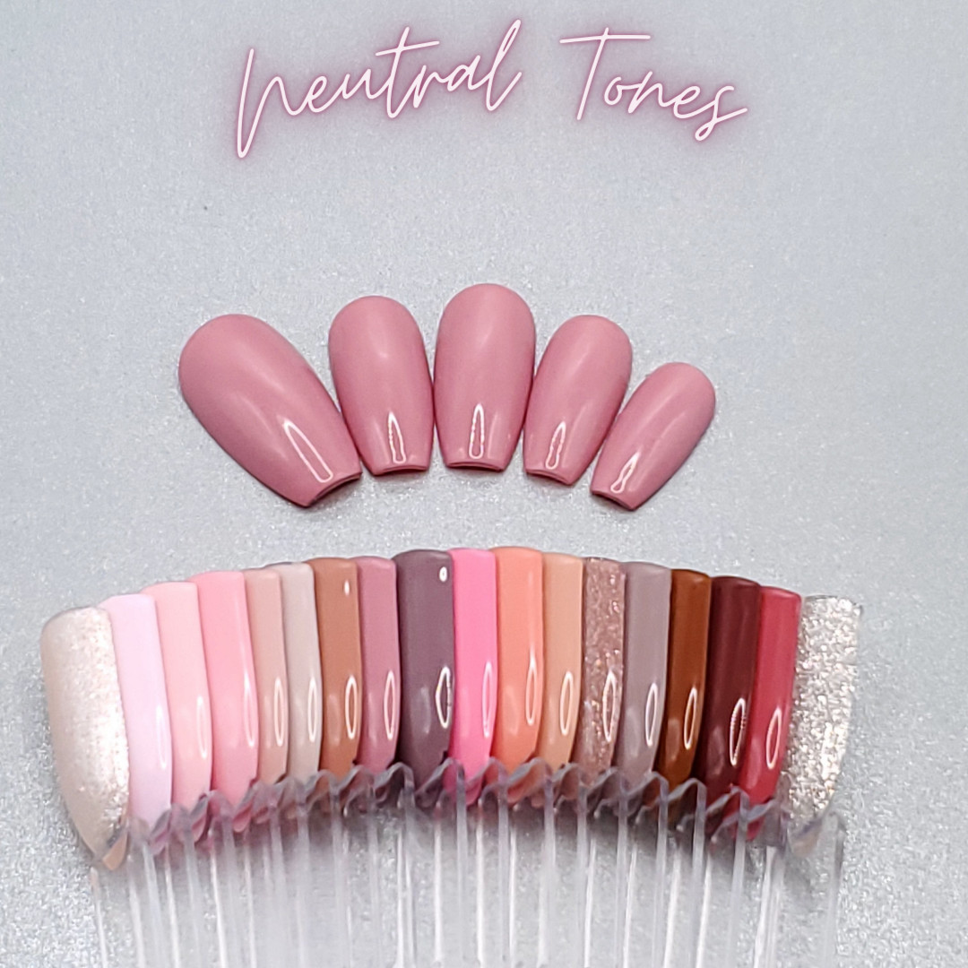 #08 Purple Pink Nude Press On Nails | Handmade | Hard Gel Glue On Nails