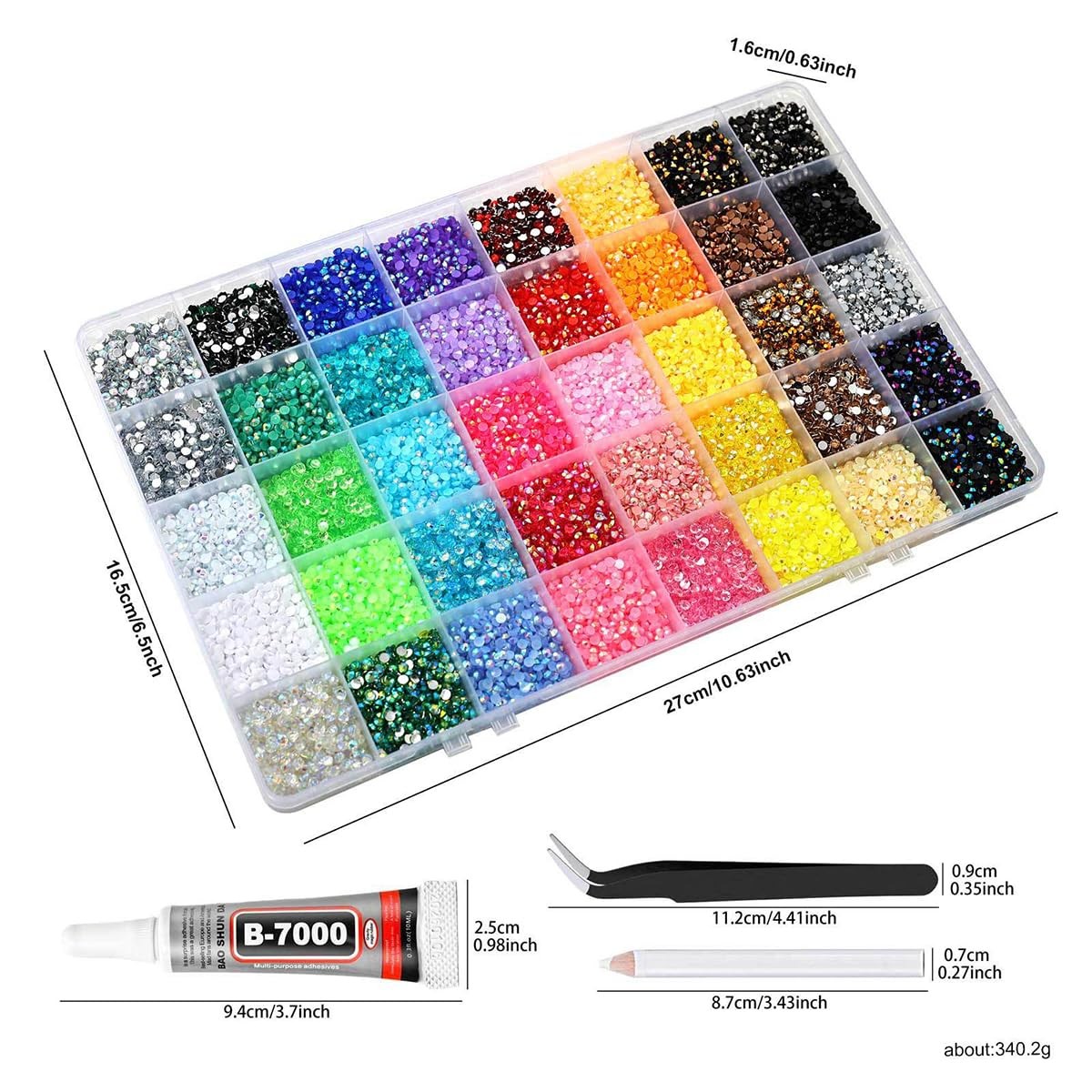 Bedazzling Kit 40 Colors Bedazzler Kit with Rhinestones Resin Jelly Rhines