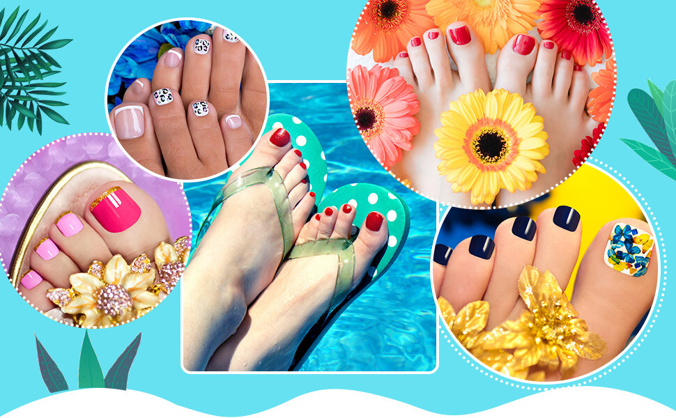 500pcs Toenails Full Cover Square False Fake Nails Tips Nails Manicure – Jargod