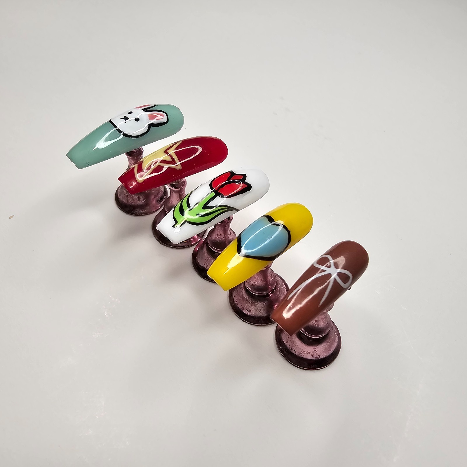 Press-On Nail Set #54: 2000’s Spring