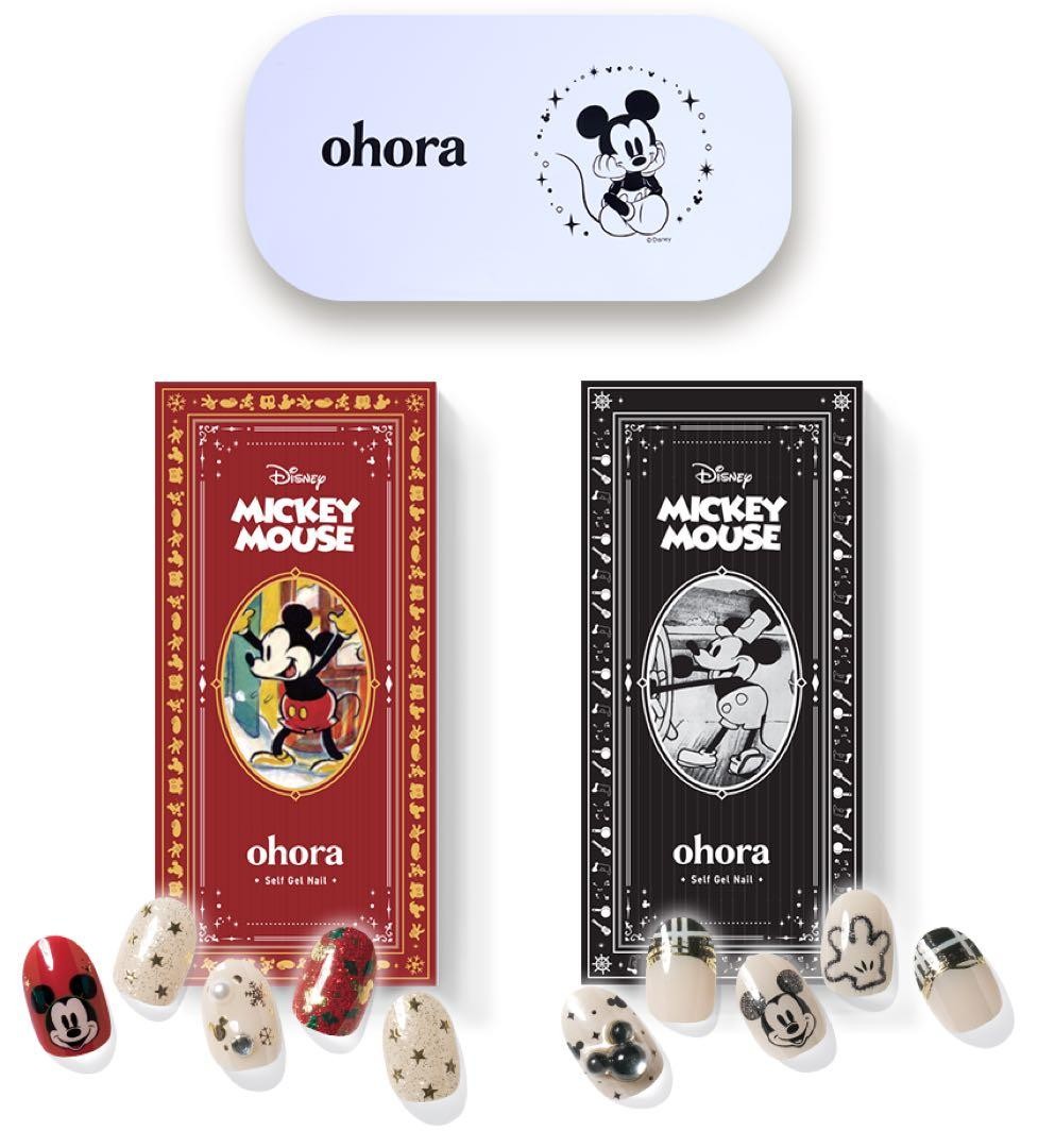 ohora x Disney Mickey Mouse Holiday Nail Sticker Set + Gel Lamp