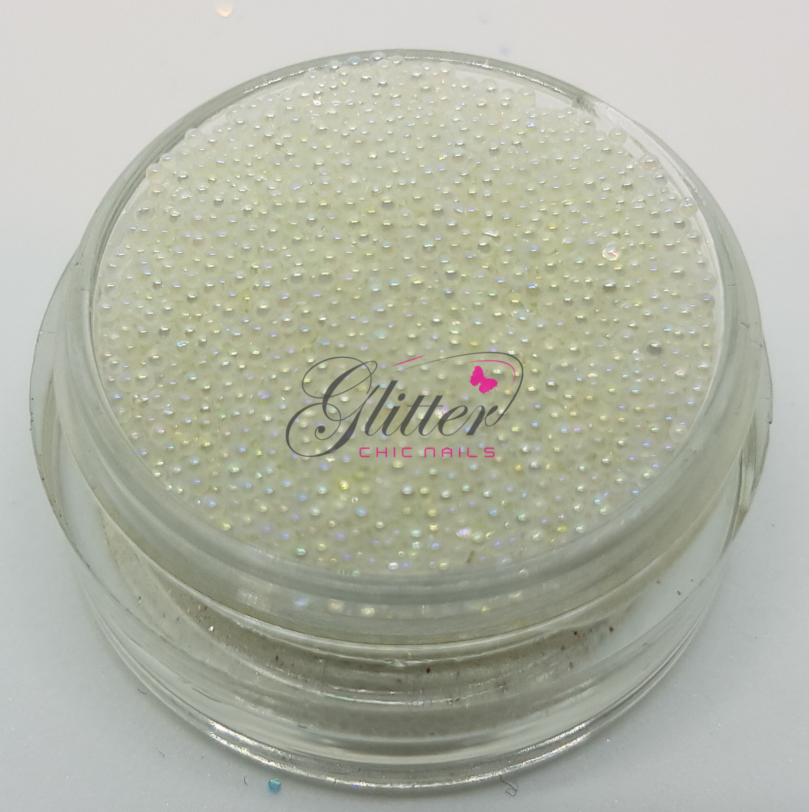 MICRO CAVIAR BEADS – TRANSPARENT COLOURED AB GLASS BEADS – FOR NAIL ART