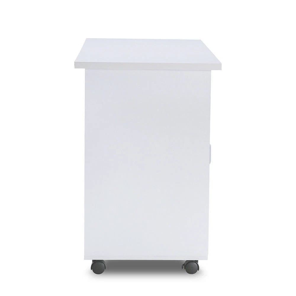 Manicure Nail Table Station Spa Beauty Salon Wheel Desk With Door & 4 Drawers