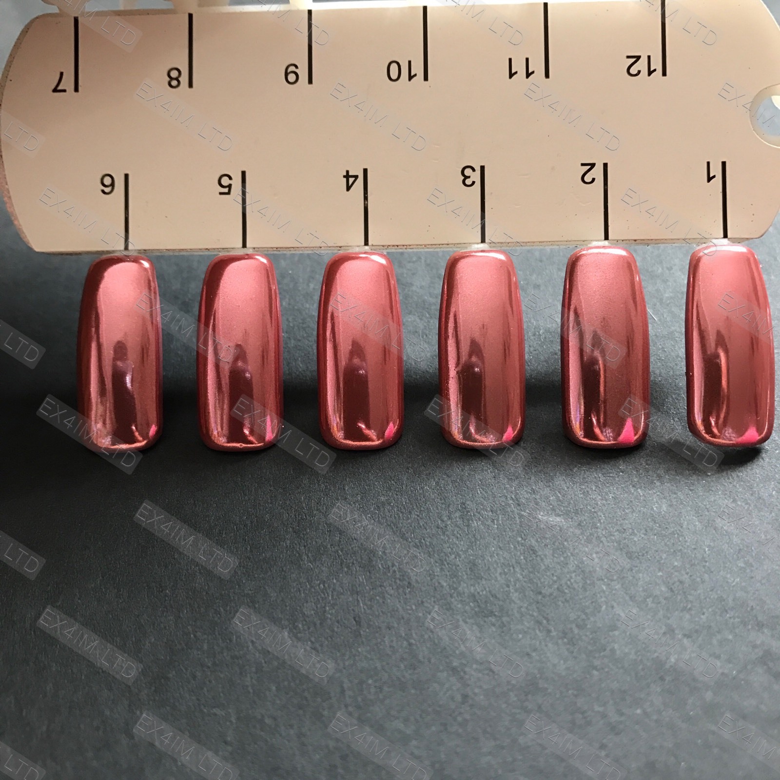 Rose Gold Mirror Nail Powder 100% Real Chrome Effect Pigment Metallic Shine UK