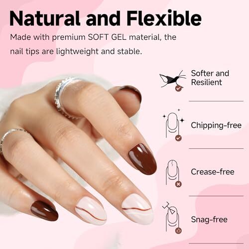 Oval Round Nail Tips Half Matte 504pcs Round Gel x Nail Tips Easily Short Oval