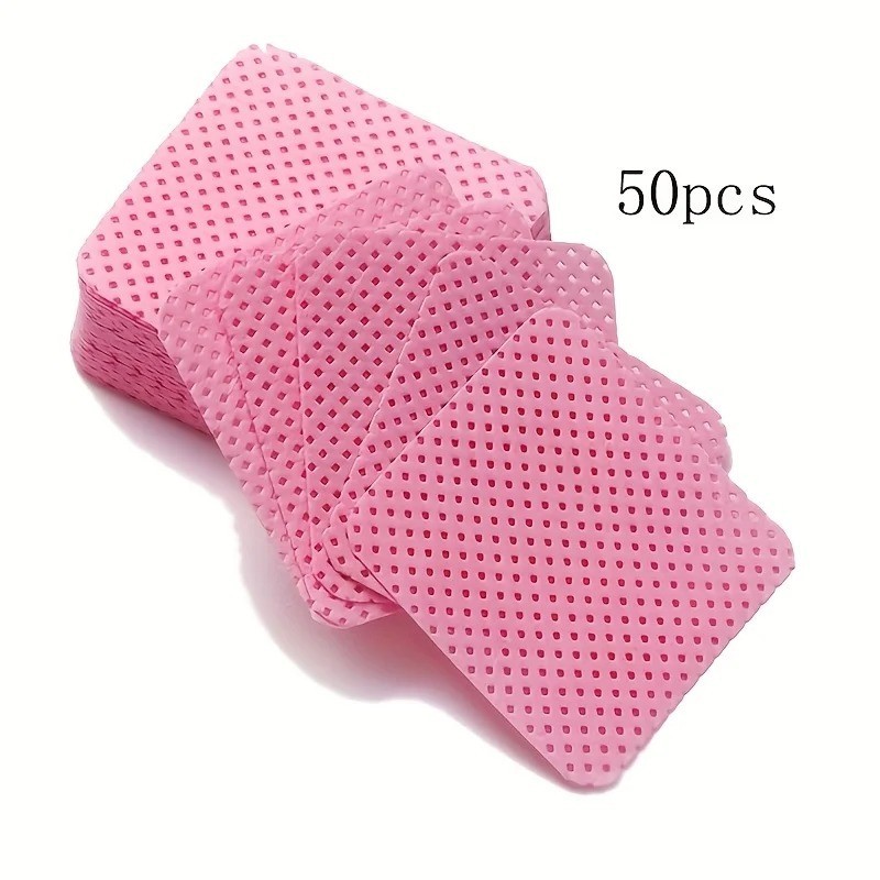 50 Lint Free Nail Wipes, Acetone Polish Remover Pads, No Wipes…