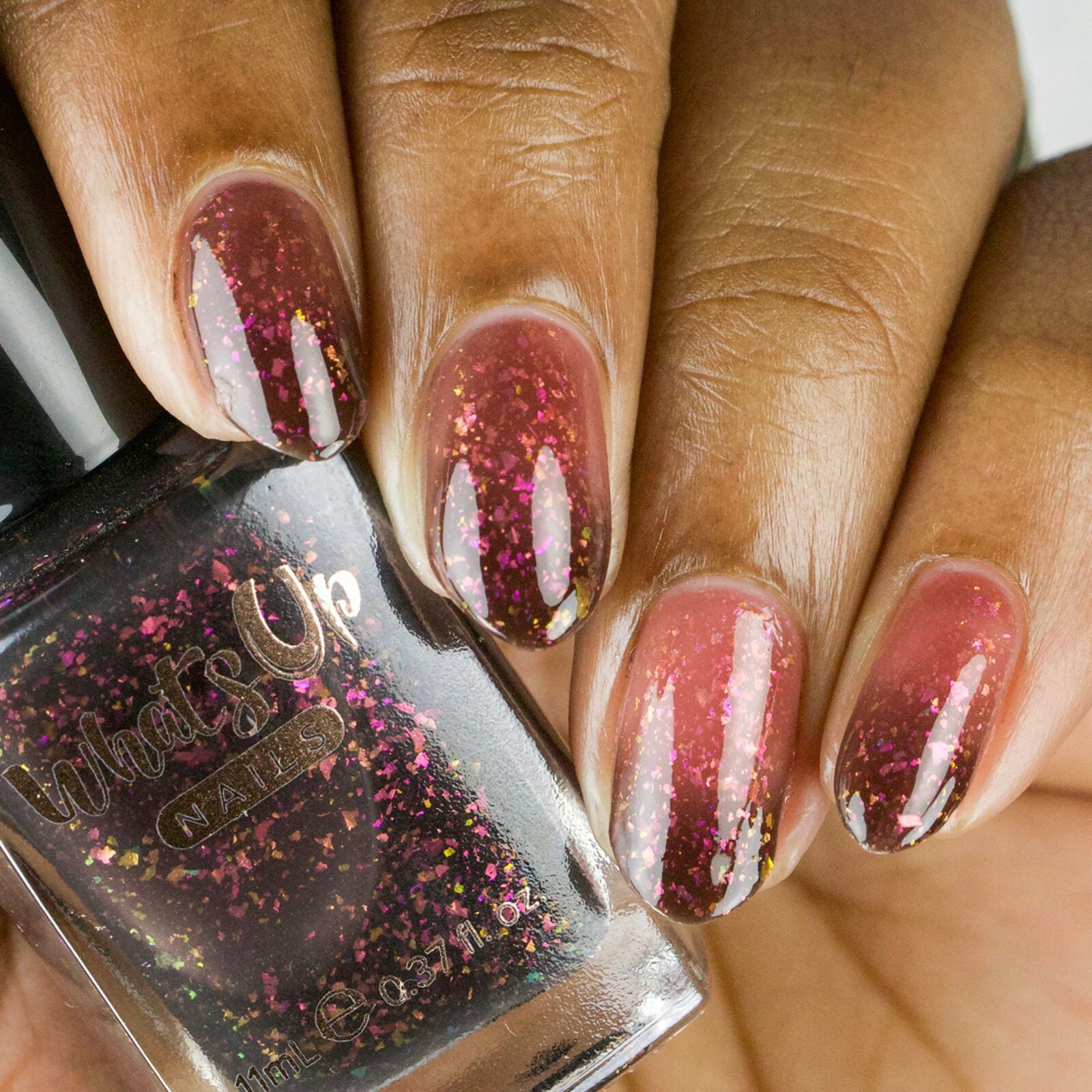 Pump the Rakes Regular Polish (Thermal Orangie Pink/Brown), Polish for Nail Art