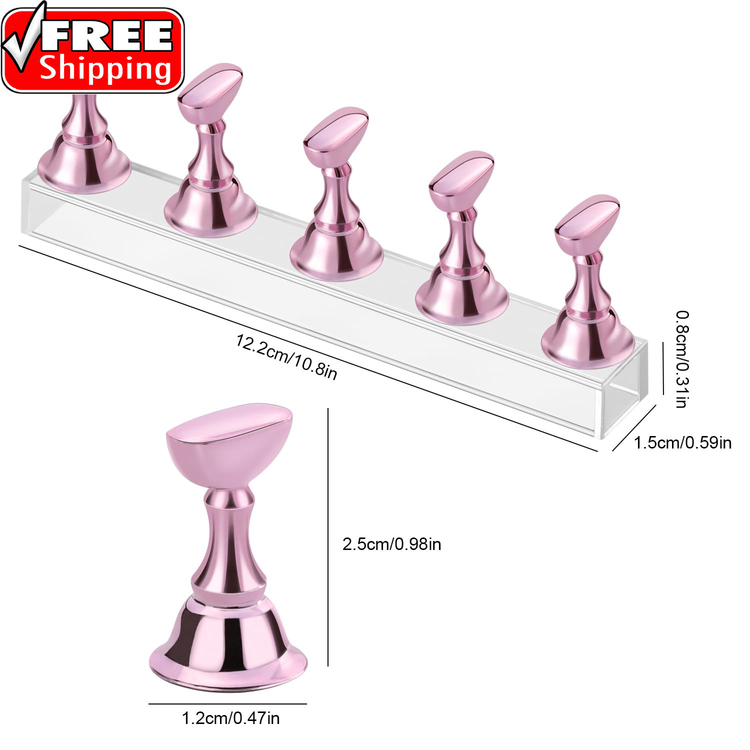 Nail Stand Acrylic Nail Art Display Stand Practice Nail Holder for Painting Nail