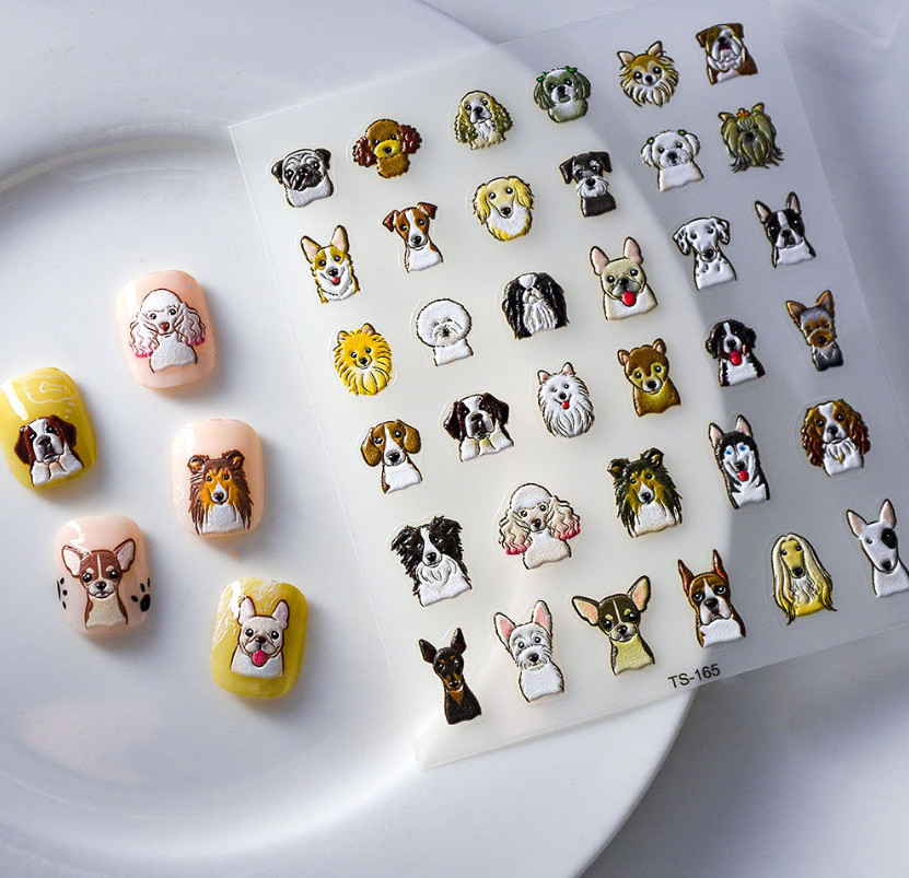 NAIL ART Character 5D Nail Puppy Dogs Nail Stickers Nail Decoration TS165 NS54