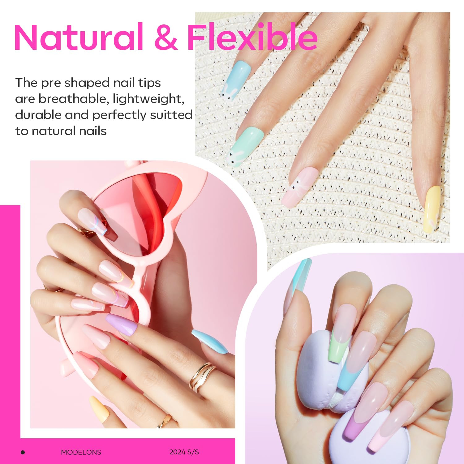 Gel X Nail Kit, Nail Tips Glue Gel Kit Nail Glue Gel, 500Pcs Long Coffin Nail