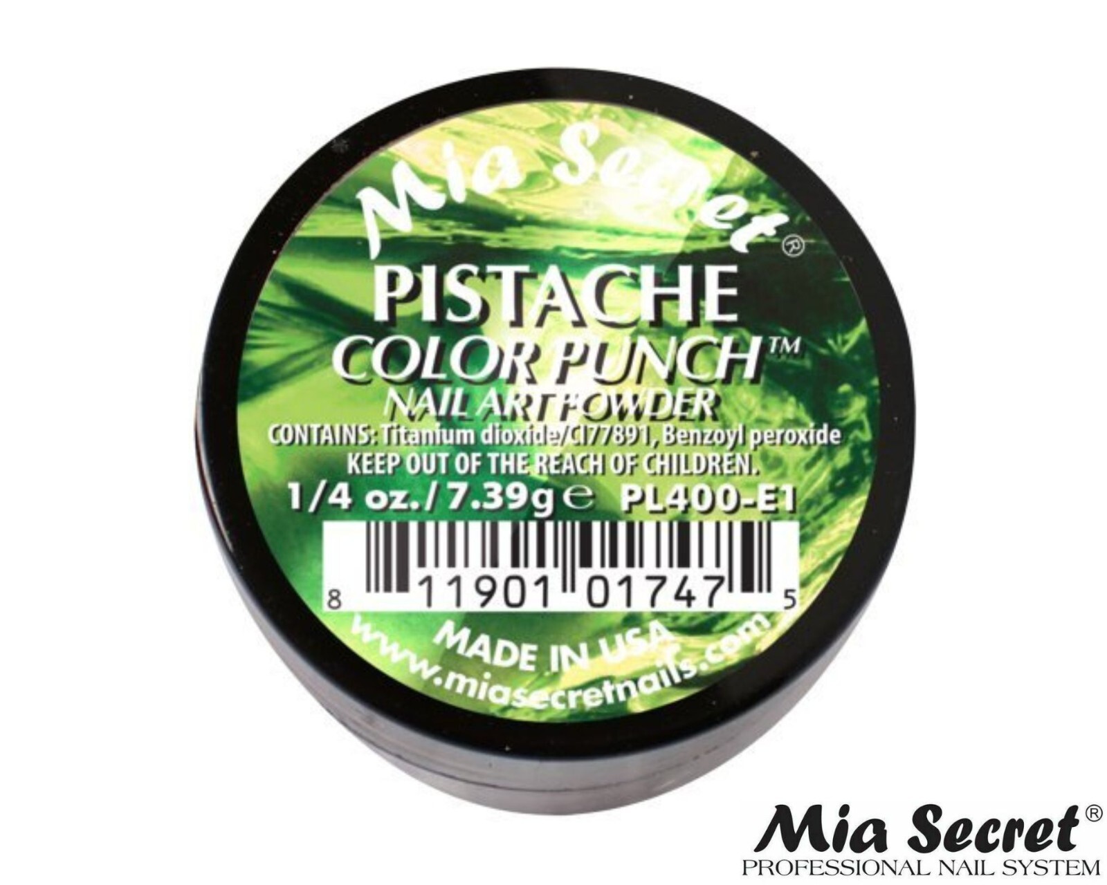 MIA SECRET Nail Art Powder 1/4oz- Pistache (COLOR PUNCH Collection)