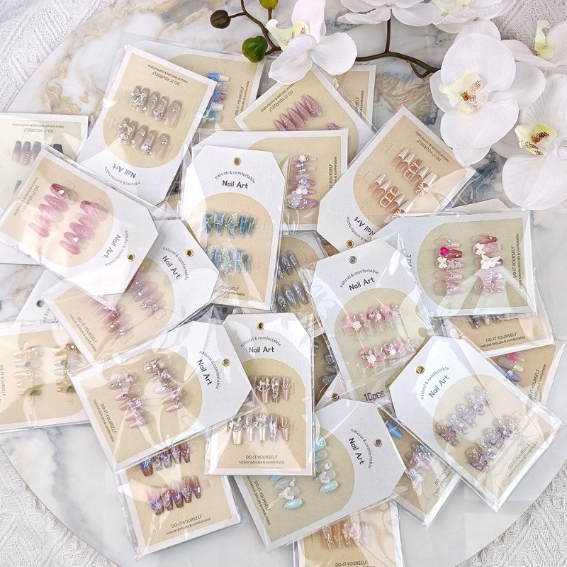 60 Pieces of Pure Handmade Nail Pressing Mixed Combination – Design Nail Art