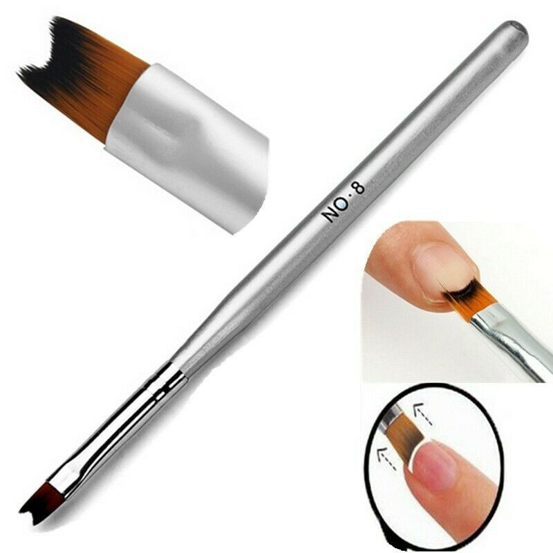 French Tips Acrylic Artificial Gel Nail Art Brush No 8 Manicure Pedicure UK POST