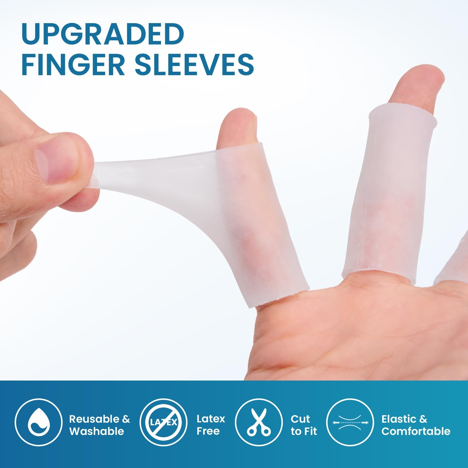 Kimihome 10 PCS Gel Finger Sleeve Protectors Silicone Finger Sleeves Cushion…
